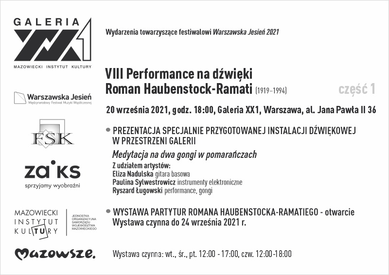 VIII Performance na dźwięki. Roman Haubenstock-Ramati (1919 – 1994)